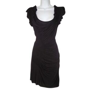 ALL SAINTS | Silk Blend Knee Length Dress | Black | Size 4